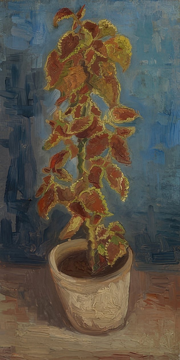 Kukkaruukku värillisellä nokkosella. 1886 tekijältä Vincent van Gogh
