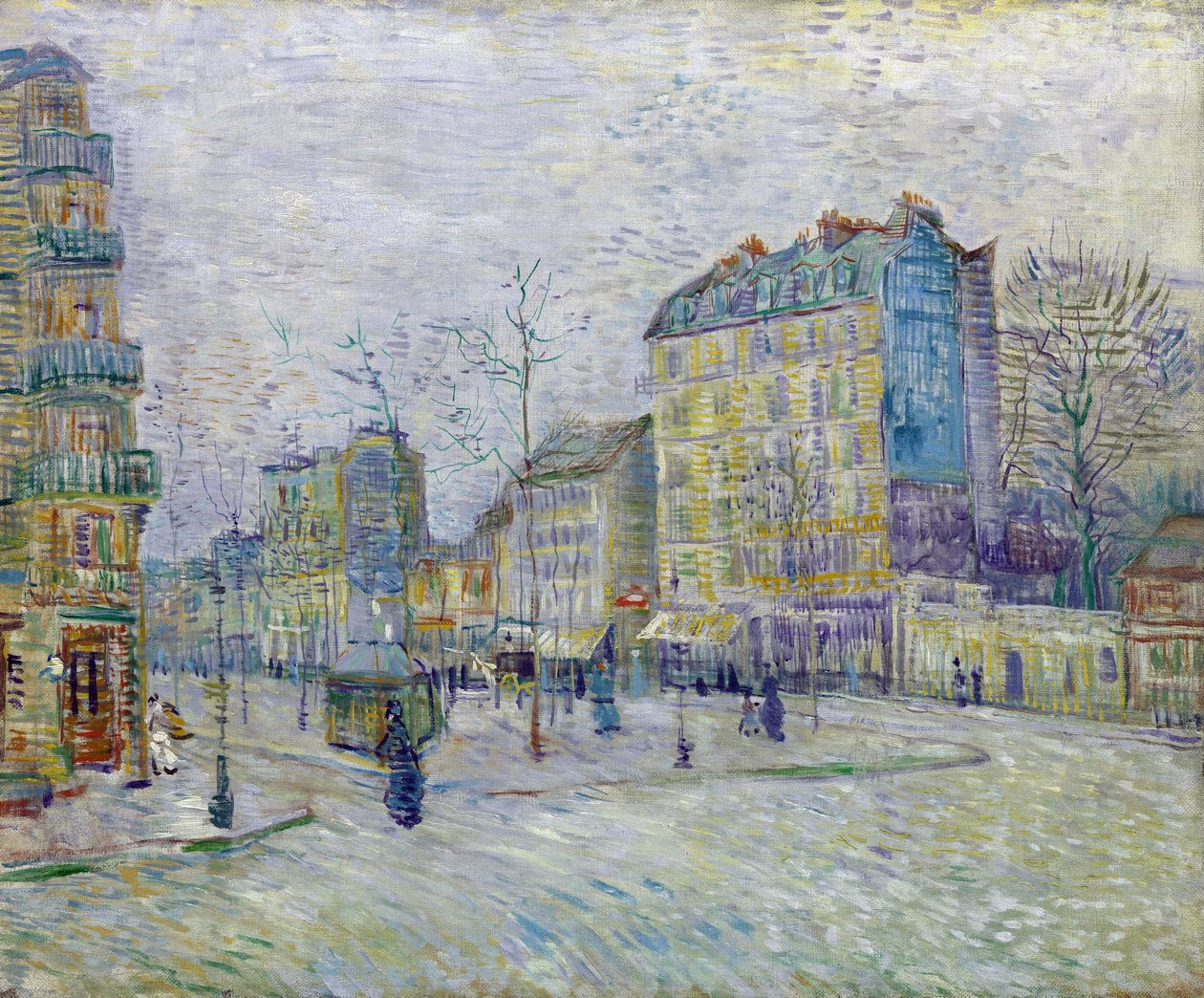 Boulevard de Clichy - Vincent Van Goghin (1853-1890) piirustus - Öljy kankaalle 1887 - Van Goghin museo, Amsterdam tekijältä Vincent van Gogh