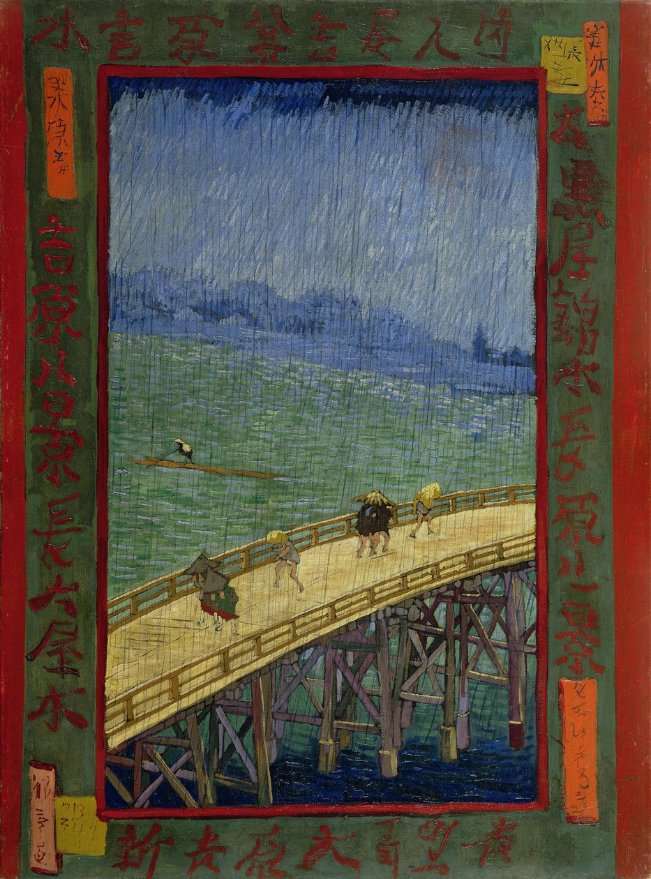 Silta sateessa (Hiroshigen mukaan) tekijältä Vincent van Gogh