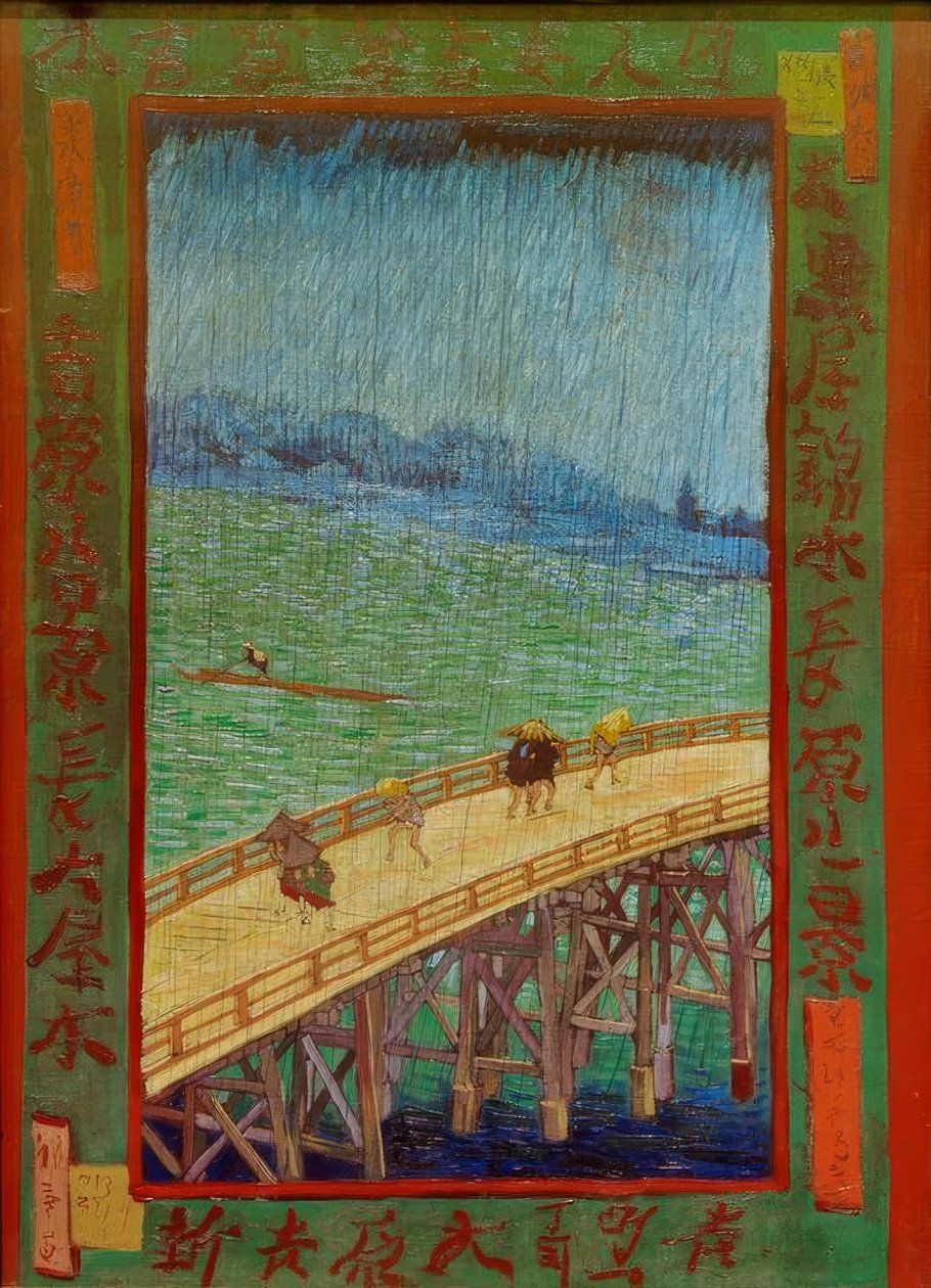 Brücke im Regenissä tekijältä Vincent van Gogh
