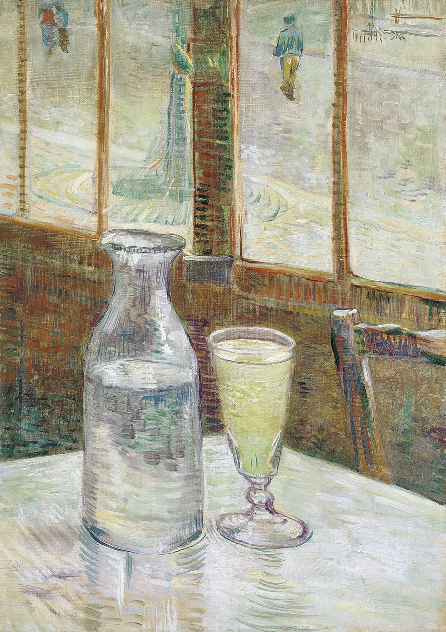 Kahvilapöytä, jossa on absinttia tekijältä Vincent van Gogh