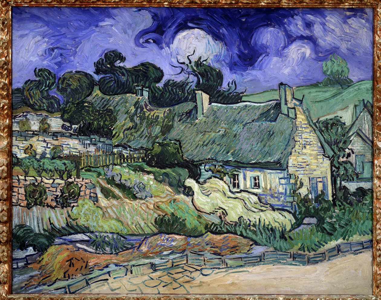 Cordevillen olkikatot Auvers-sur-Oisessa (Auvers sur Oise) - Vincent Van Goghin (1853-1890) maalaus tekijältä Vincent van Gogh