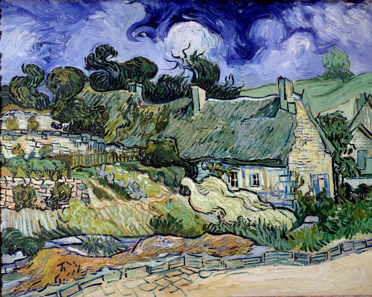 Chaumes de Cordeville Auvers-sur-Oisessa (Auvers sur Oise) Vincent van Goghin (1853-1890) maalaus 1890 su. 0,73 x 0,92 m Pariisi, Orsay-museo tekijältä Vincent van Gogh