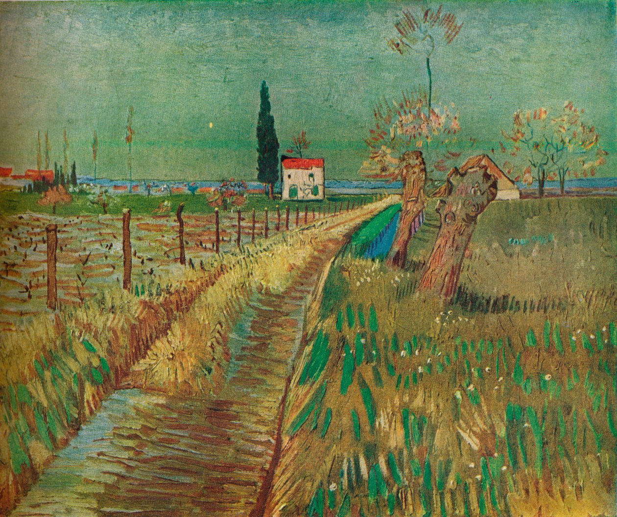 Mökki peltojen välissä, c1890 tekijältä Vincent van Gogh