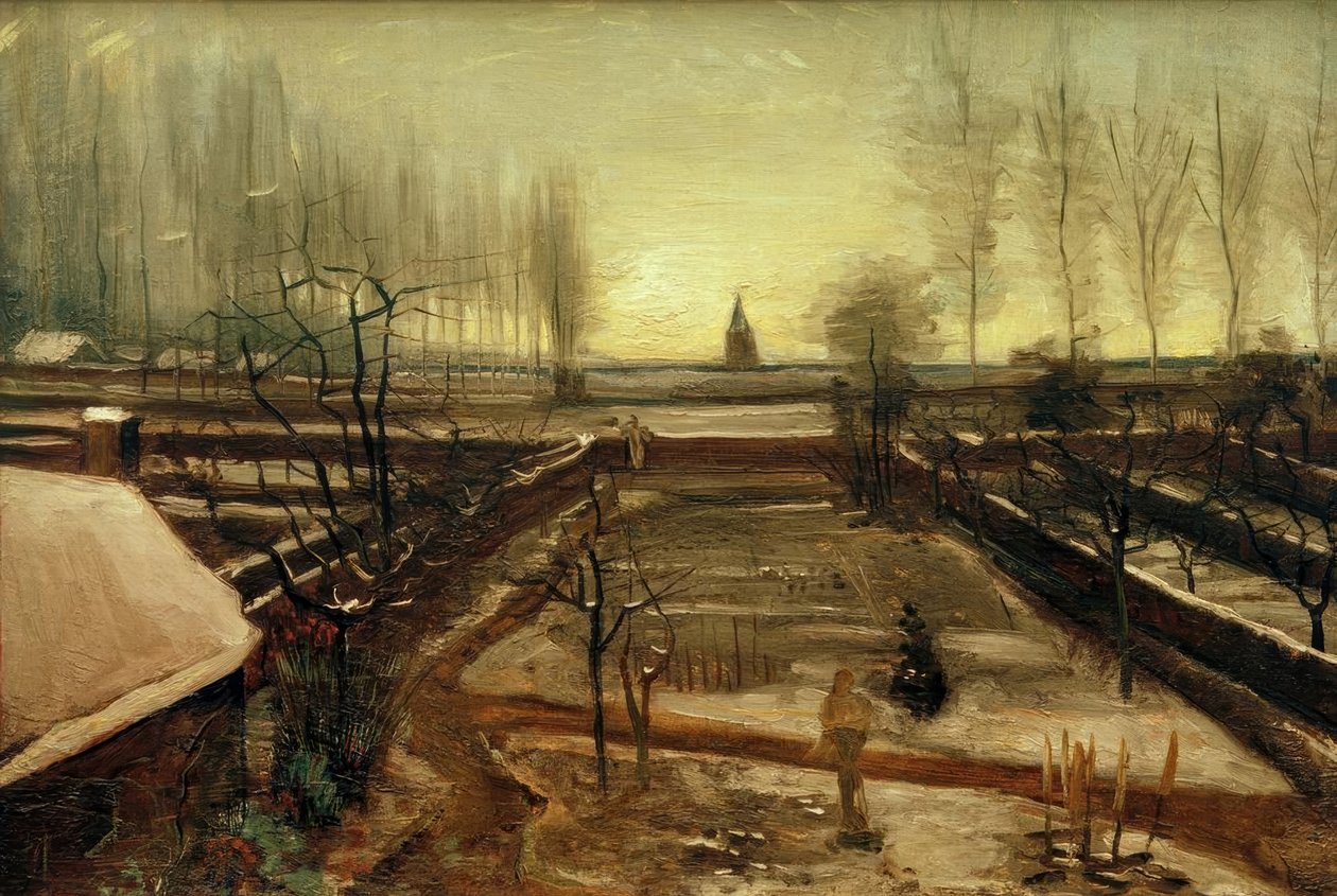 Der Pfarrgarten in Nuenen im Schnee tekijältä Vincent van Gogh