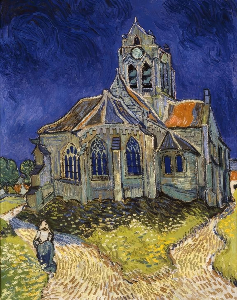 Die Kirche Auvers Sur-Oisessa tekijältä Vincent van Gogh