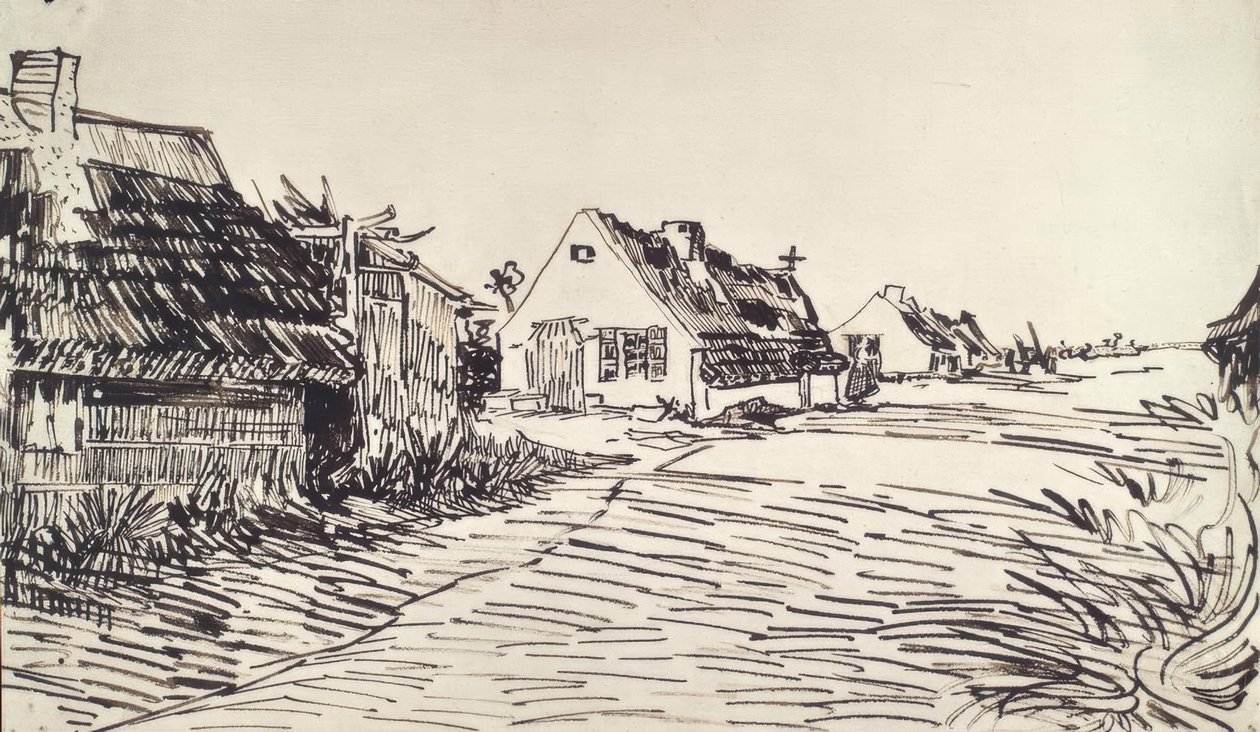 Dorfstraße tekijältä Vincent van Gogh