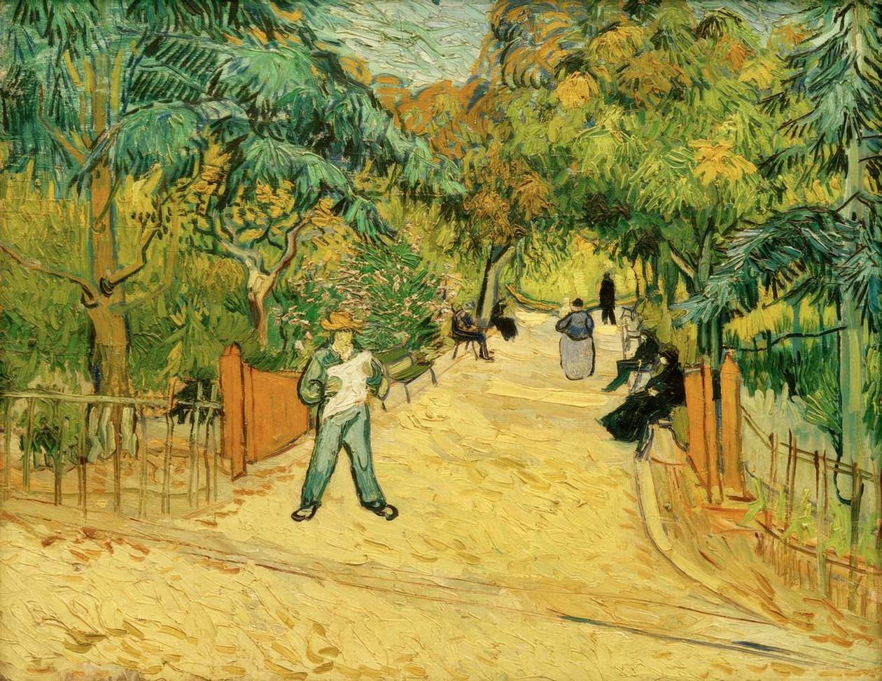 Eingang zum Park Arlesissa ja Spaziergängernissä tekijältä Vincent van Gogh