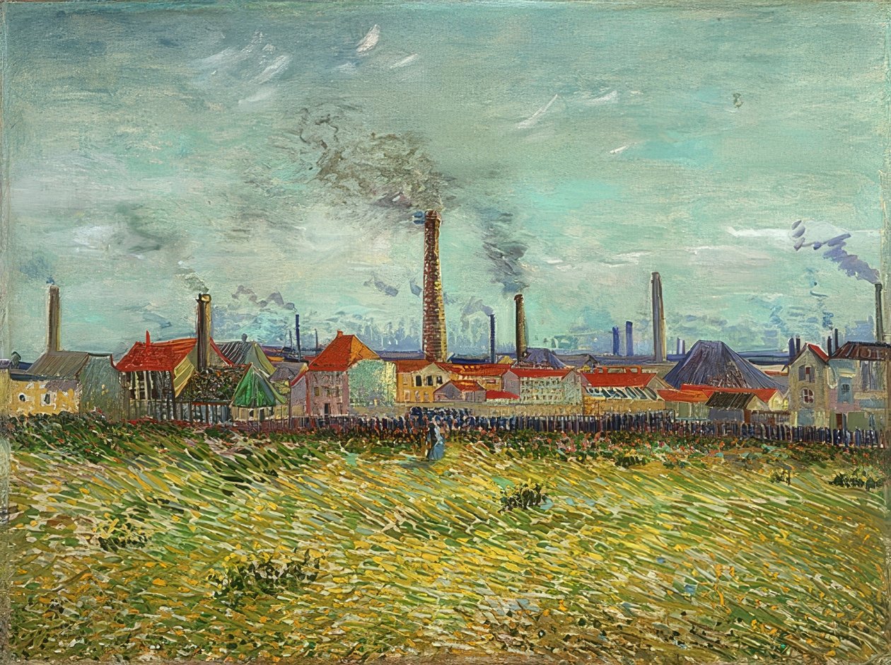 Tehtaat Clichyssä. 1887 tekijältä Vincent van Gogh