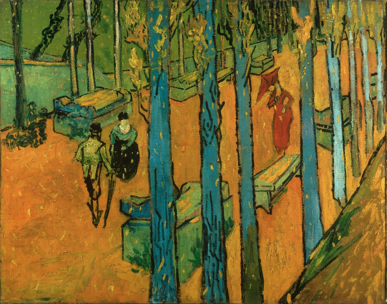 Putoavat syyslehdet (Les Alyscamps) tekijältä Vincent van Gogh