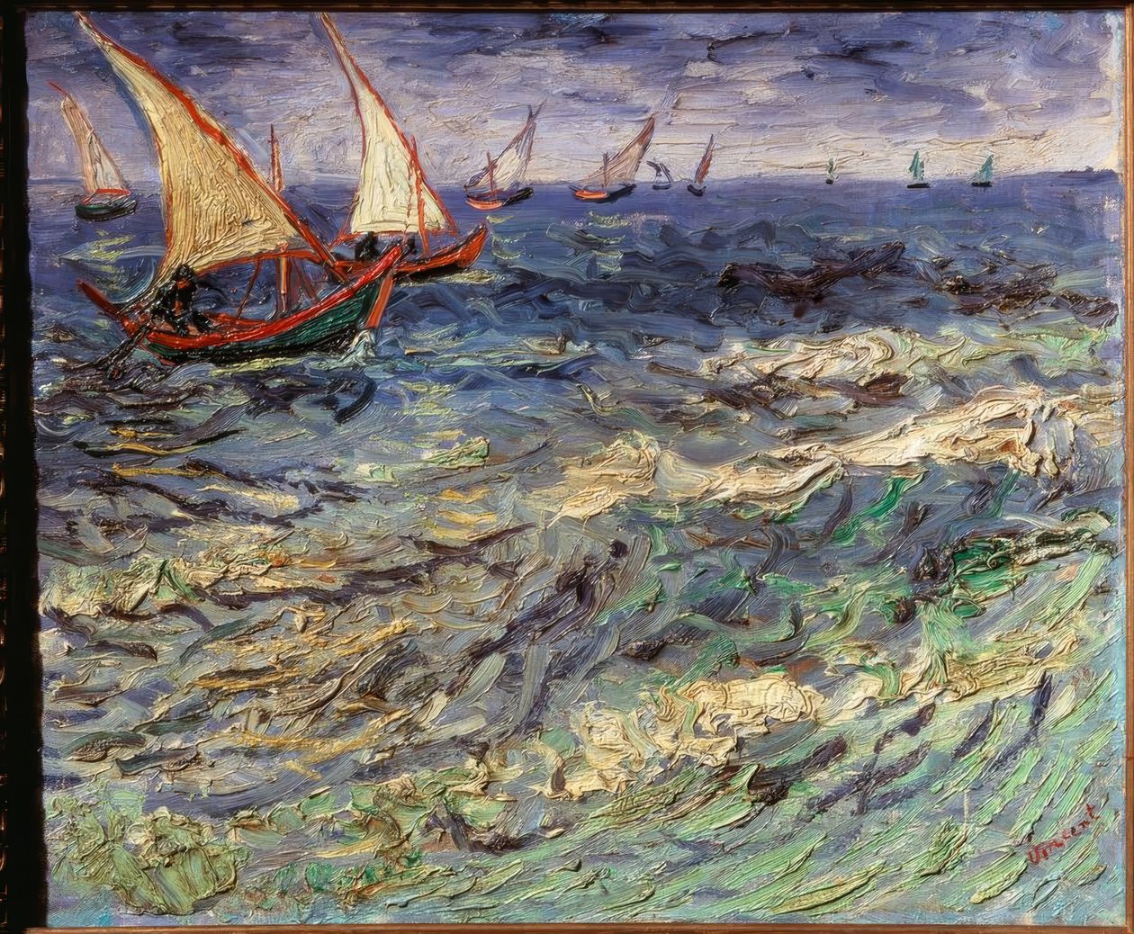 Kalastusveneet Saintes-Mariesissa tekijältä Vincent van Gogh