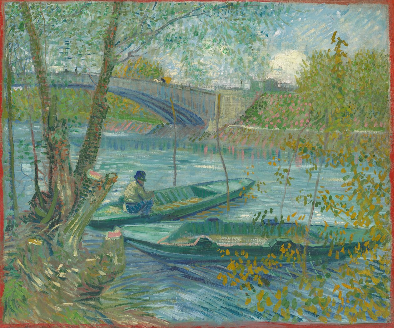 Kalastus keväällä, Pont de Clichy (Asnières) tekijältä Vincent van Gogh