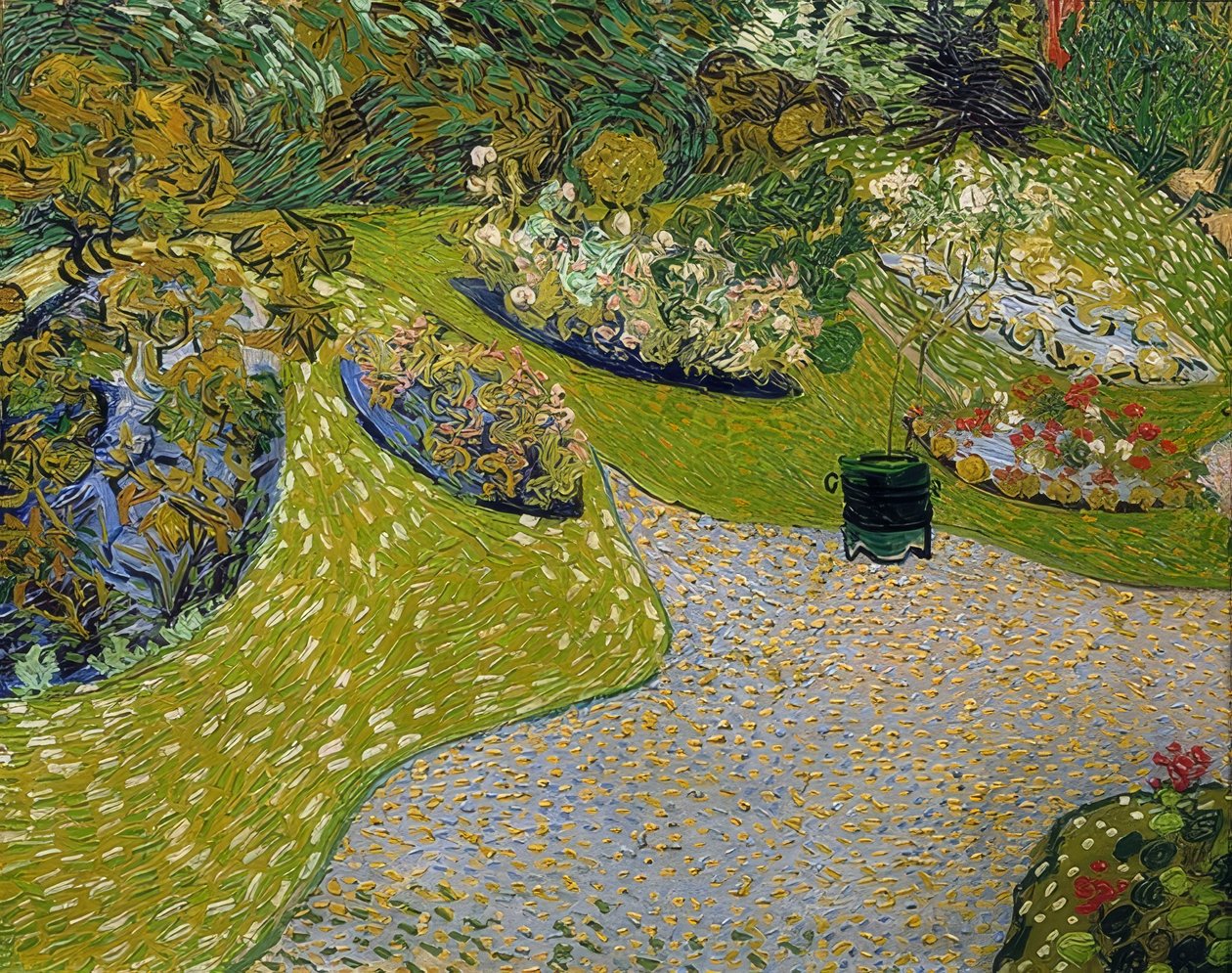 Puutarha Auversissa. 1890 tekijältä Vincent van Gogh