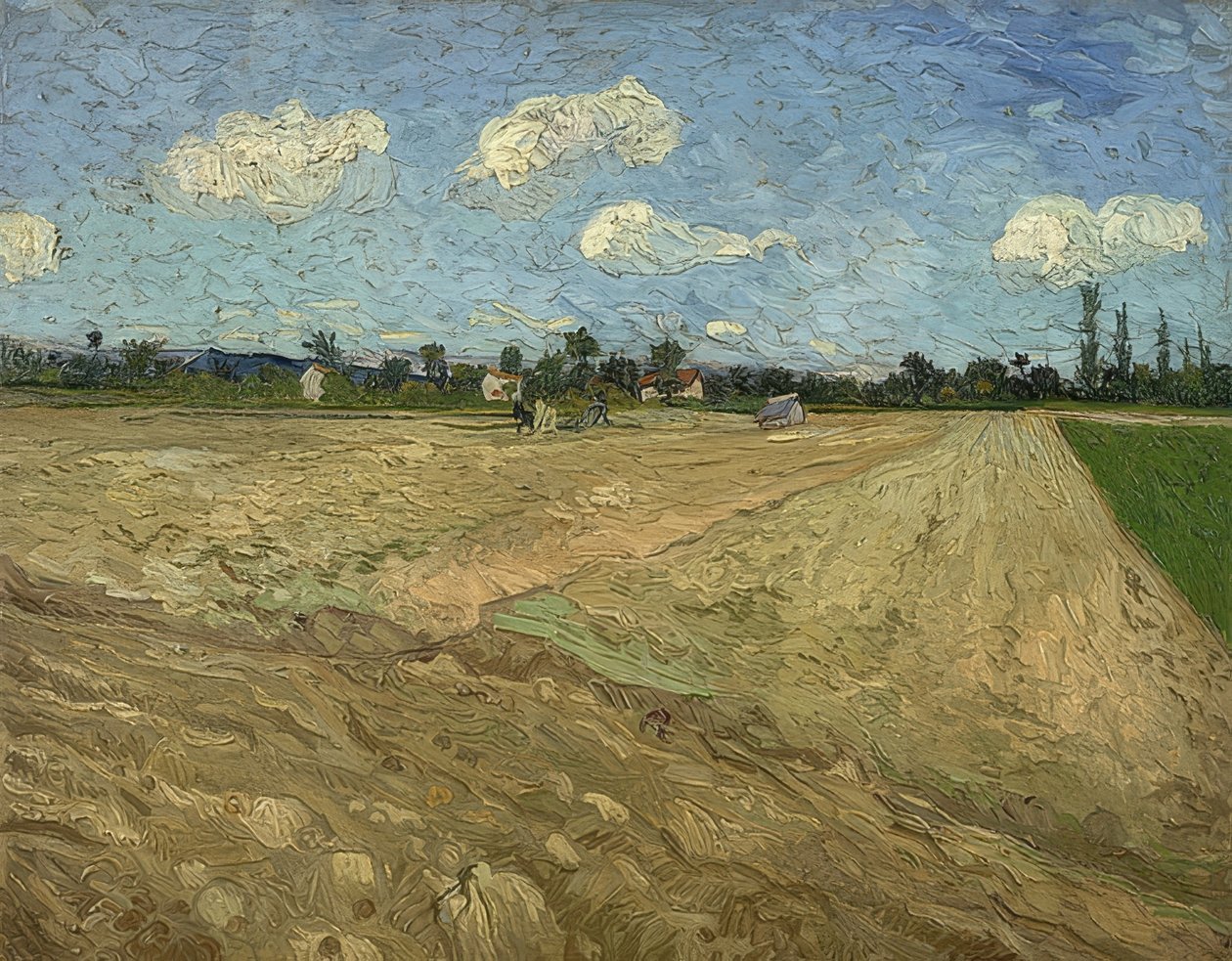 Kynnetty pelto (vakoja). 1888 tekijältä Vincent van Gogh