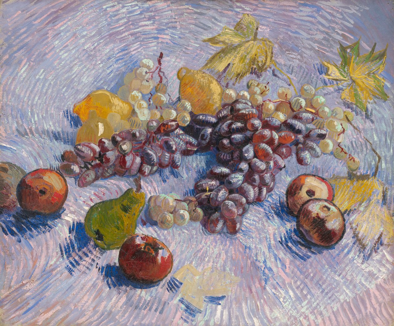Viinirypäleet, sitruunat, päärynät ja omenat tekijältä Vincent van Gogh