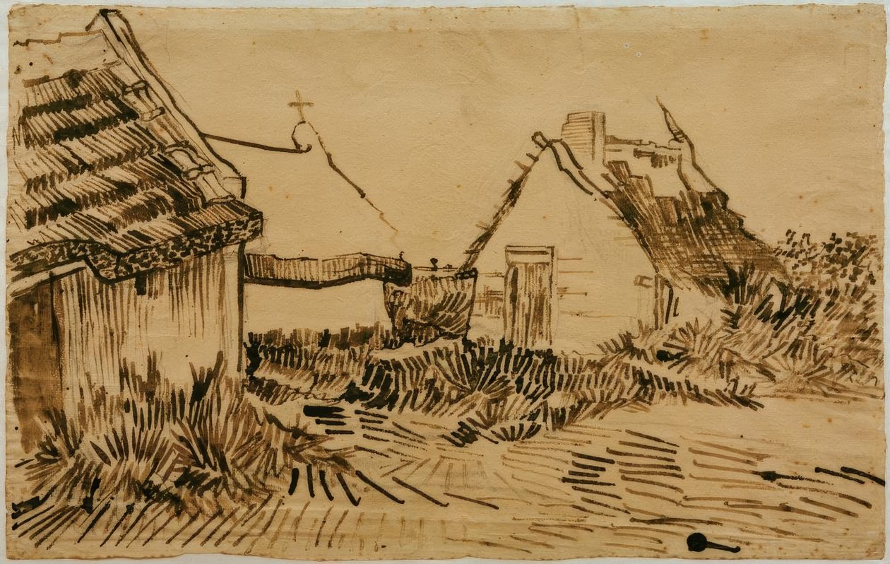 Häuser kaupungissa Les Saintes-Maries-de-la-Mer tekijältä Vincent van Gogh