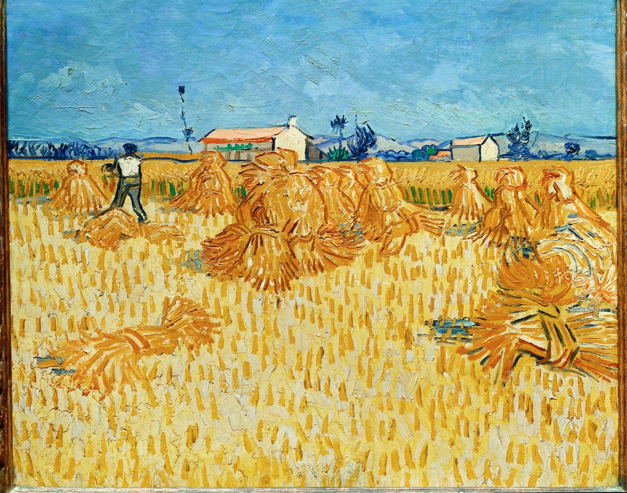 Sadonkorjuu Provence kesäkuussa 1888 (öljy kankaalle) tekijältä Vincent van Gogh