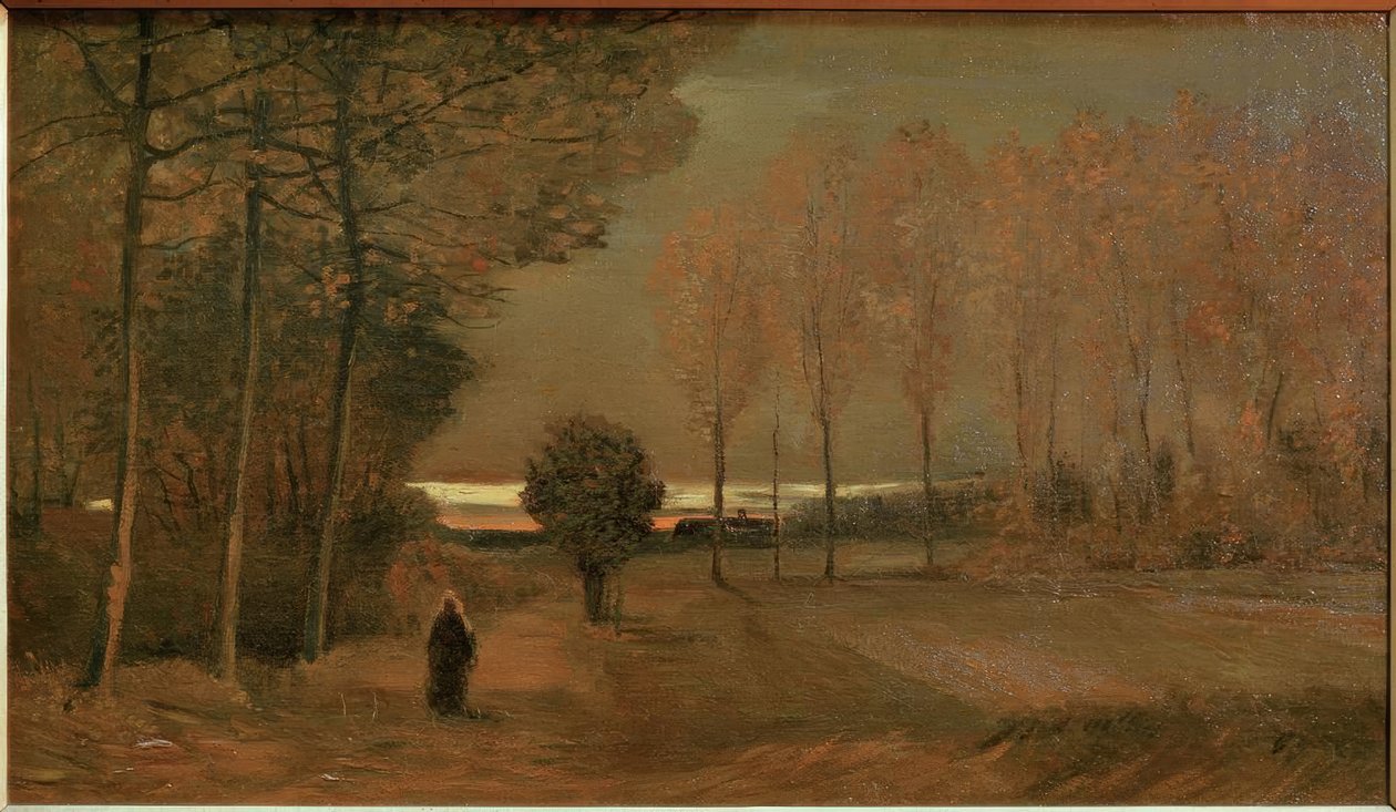 Herbstlandschaft bei Abend tekijältä Vincent van Gogh