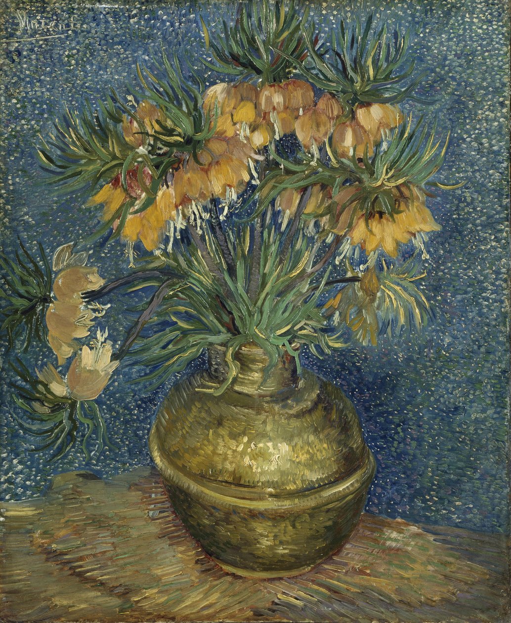 Imperial Fritillaries kuparimaljakossa, 1887 tekijältä Vincent van Gogh
