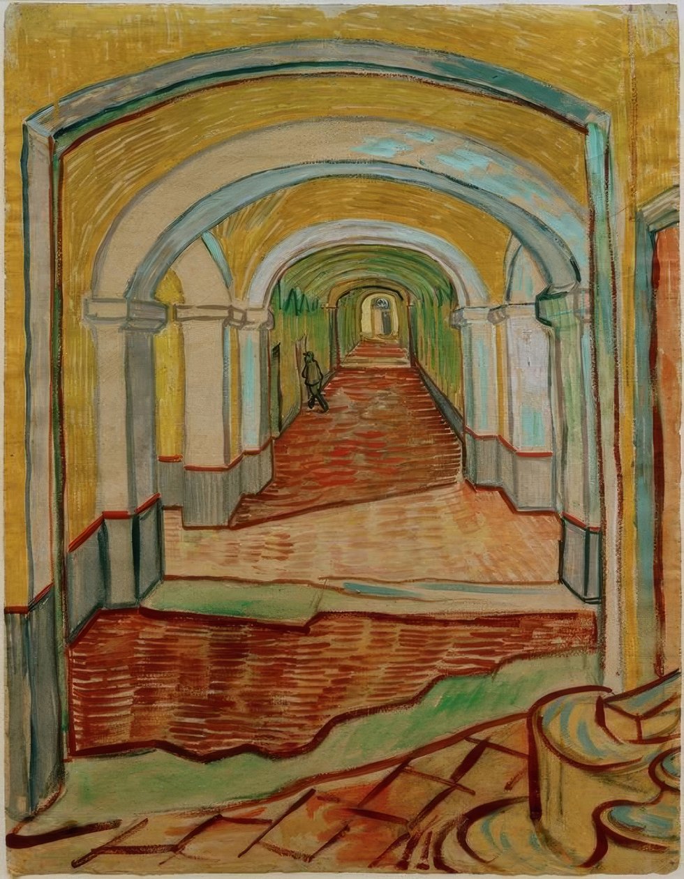 Käytävä sanatoriossa tekijältä Vincent van Gogh