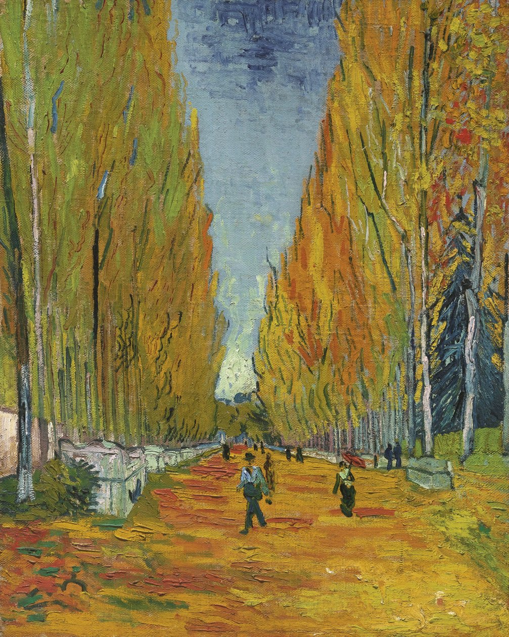 Alyscampsin kuja, 1888 tekijältä Vincent van Gogh