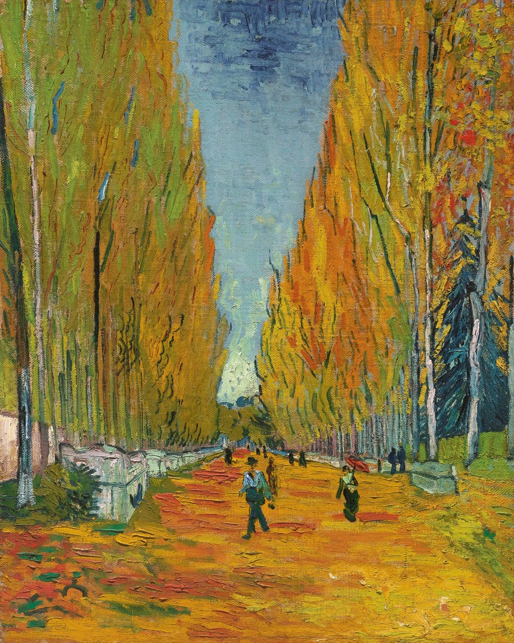 Vincent Van Goghin (1853-1890) maalaus "Alyscamps Alley" tekijältä Vincent van Gogh