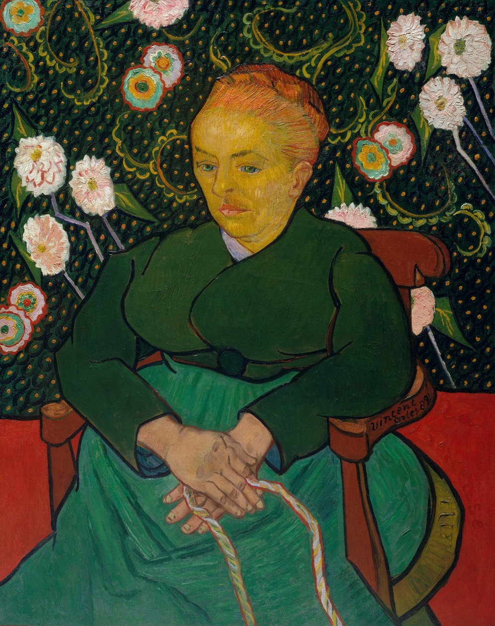La Berceuse Woman Rocking a Cradle, Augustine-Alix Pellicot Roulin, 1851-1930, 1889. tekijältä Vincent van Gogh