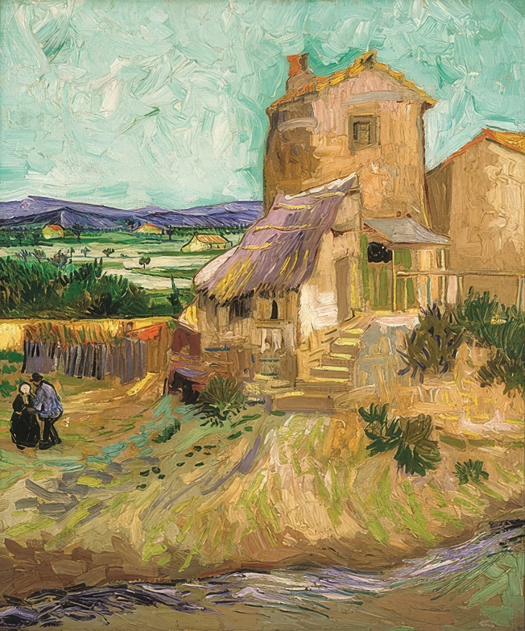 La Craun (Die alte Mühle) talo. 1888 tekijältä Vincent van Gogh