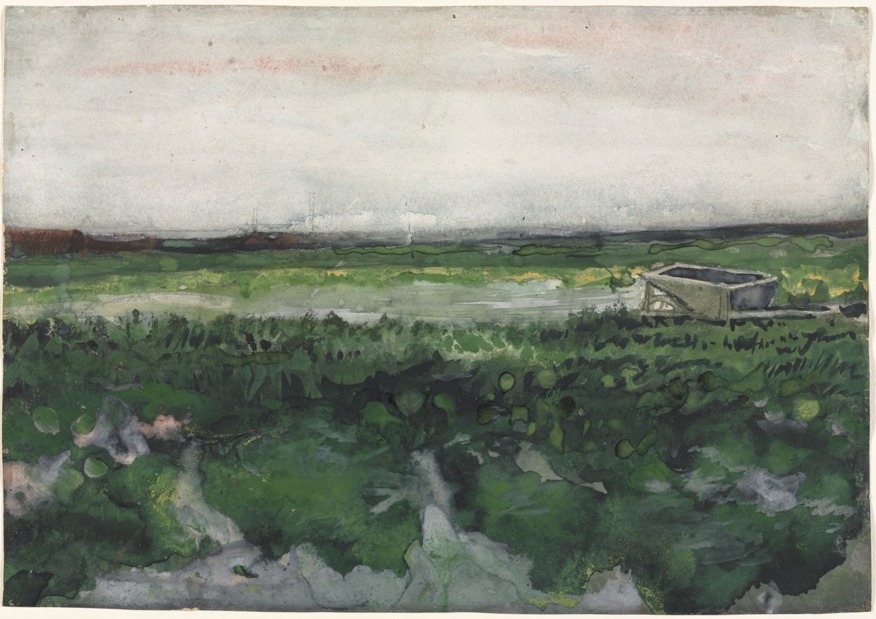 Maisema ja kottikärryt tekijältä Vincent van Gogh