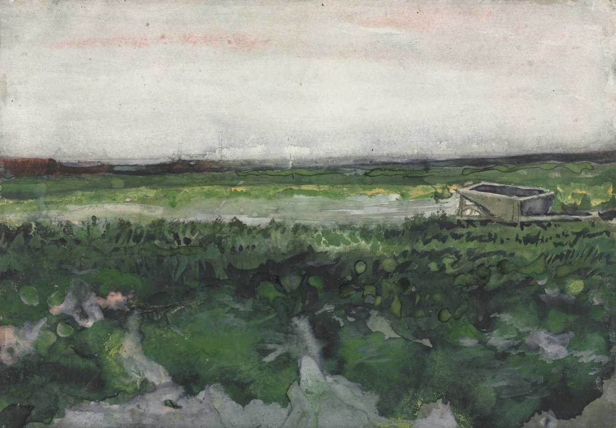 Maisema kottikärryillä, 1883 tekijältä Vincent van Gogh