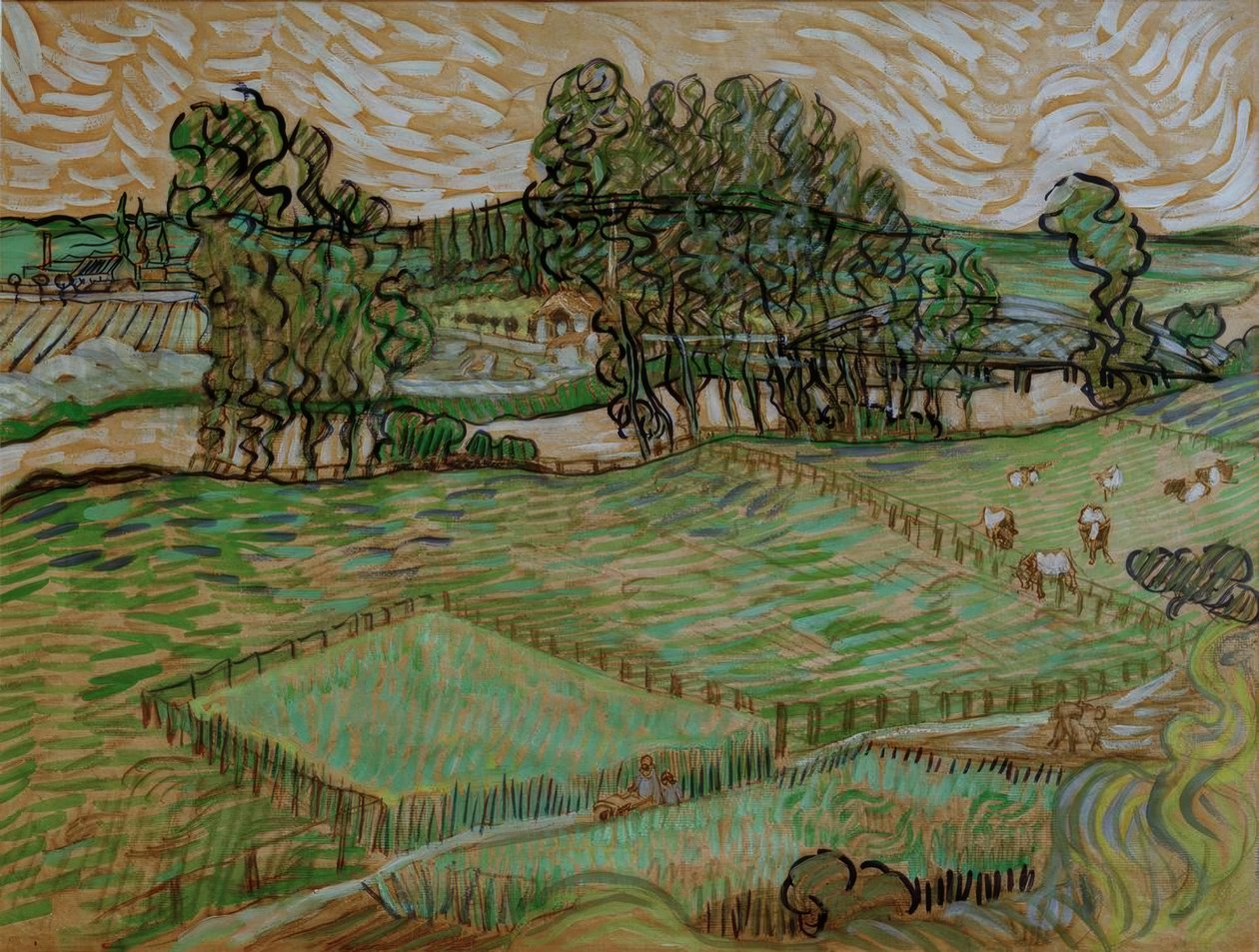 Landschaft mit Brücke über die Oise tekijältä Vincent van Gogh