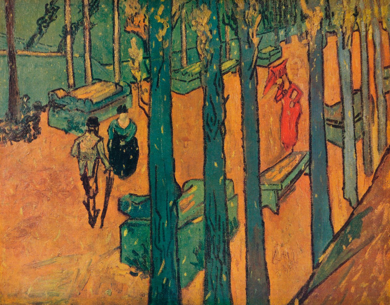 Aliscamps, 1888 tekijältä Vincent van Gogh
