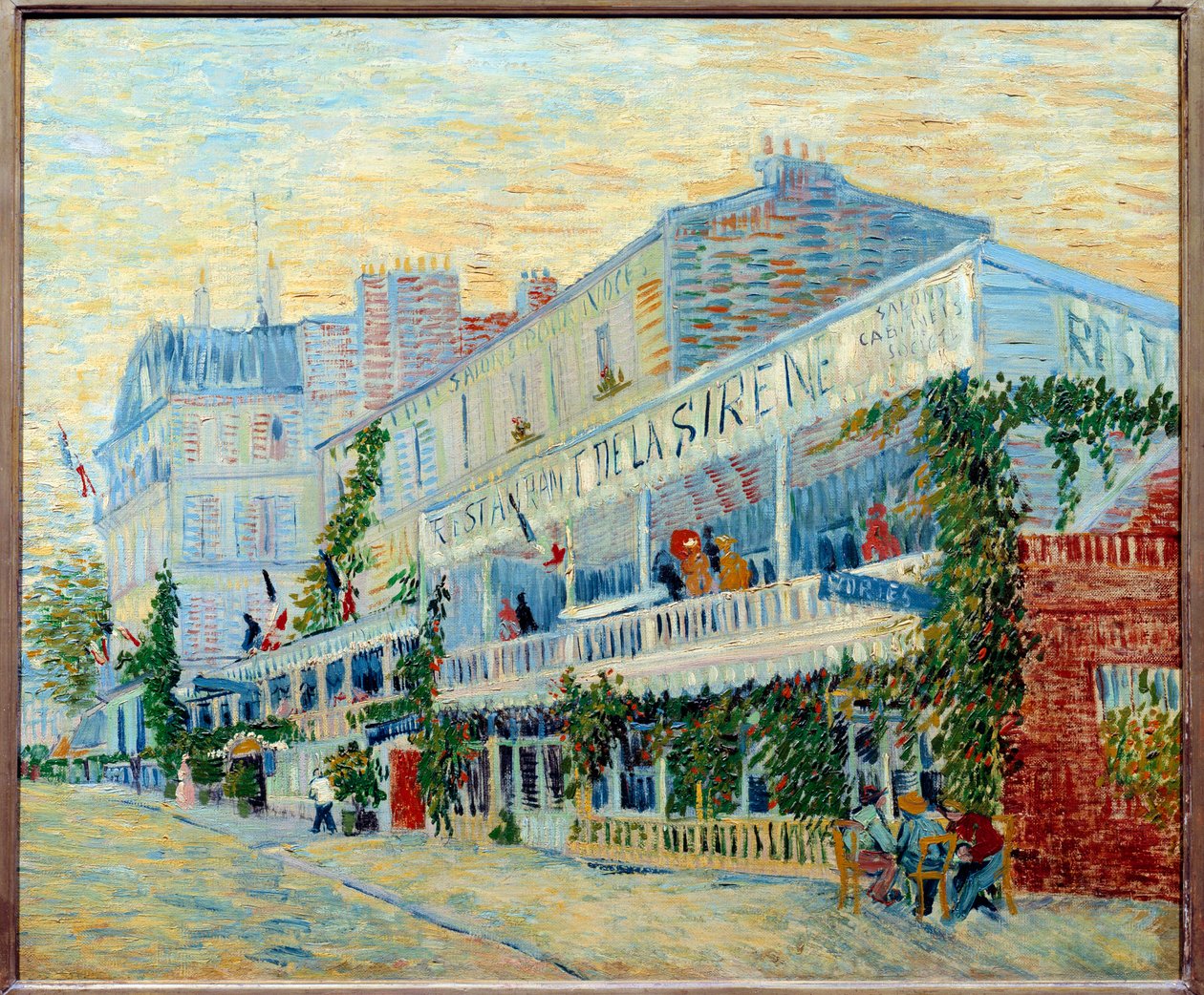 Ravintola de la Sirene Asnieresissa Vincent van Goghin (1853-1890) maalaus 1887 su. 0,54 x 0,65 m Pariisi, Musée d