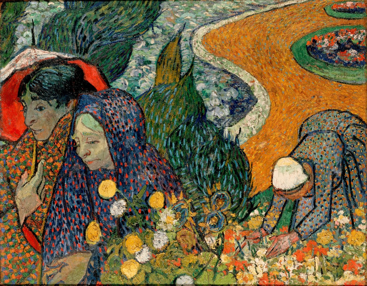 Puutarhan muisto Ettenissä (Ladies of Arles tekijältä Vincent van Gogh