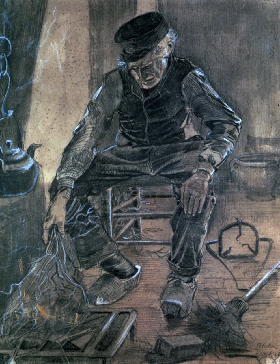 Old Man Kindling Wood, 1881 tekijältä Vincent van Gogh