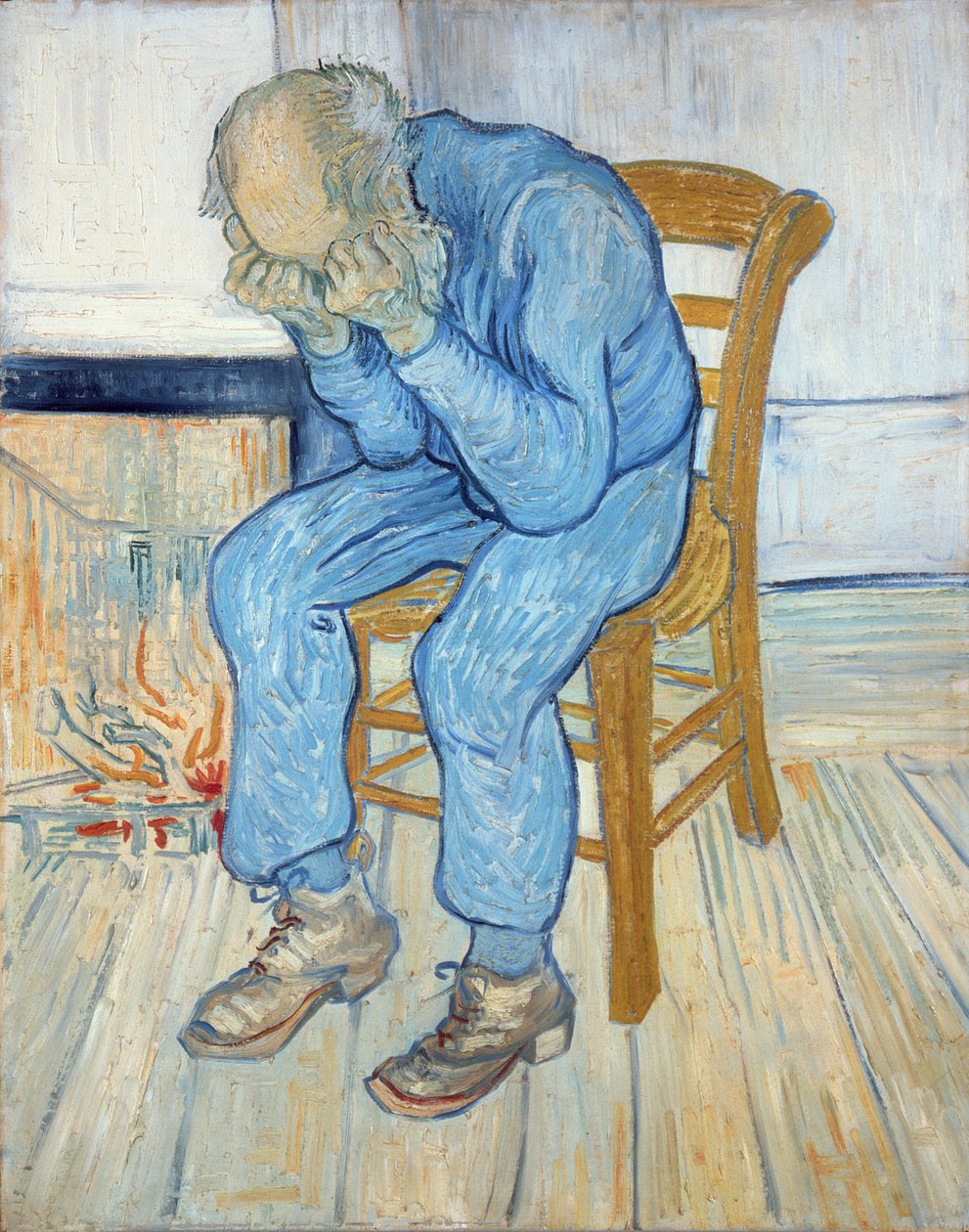 Vanha mies surussa (ikuisuuden kynnyksellä) 1890 tekijältä Vincent van Gogh