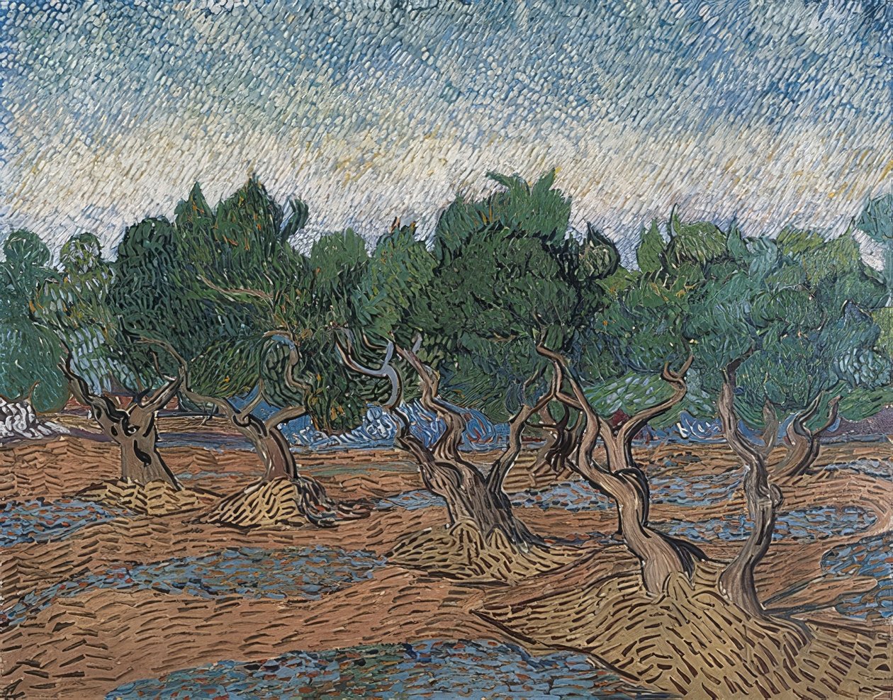 Oliivilehto. 1889 tekijältä Vincent van Gogh
