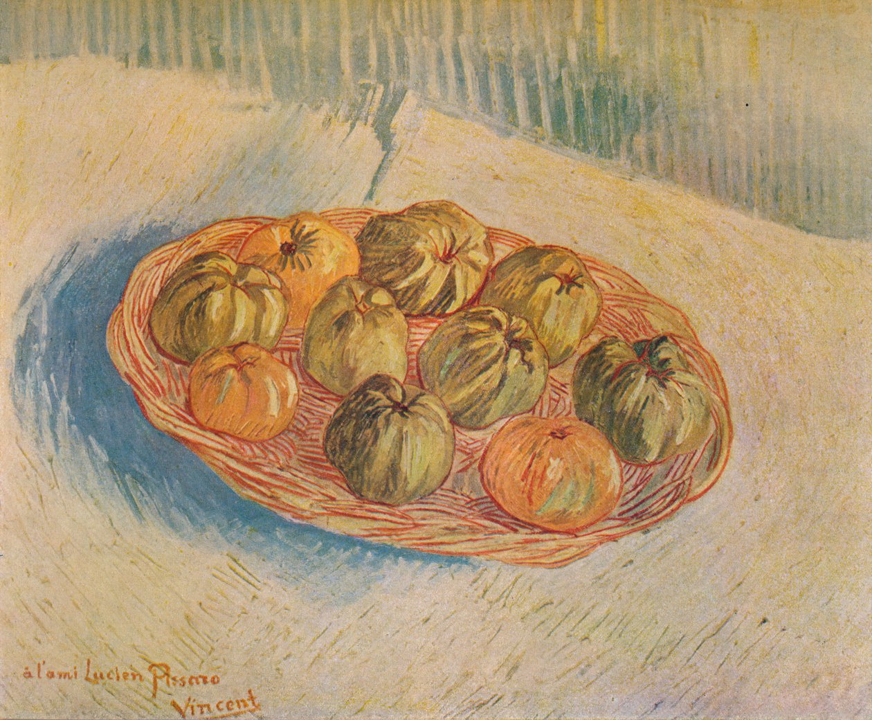 Omenalla täytetty kori, 1887 tekijältä Vincent van Gogh