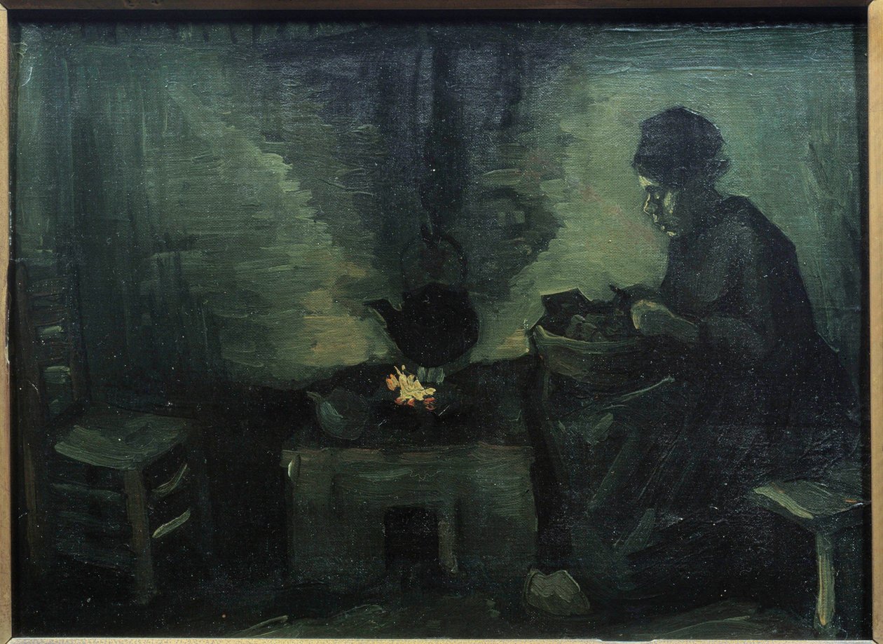 Vincent van Goghin (1853-1890) talonpoika-peiture Marouflee puulla 1885 su. 0,29x0,4 m Pariisi, Musee d