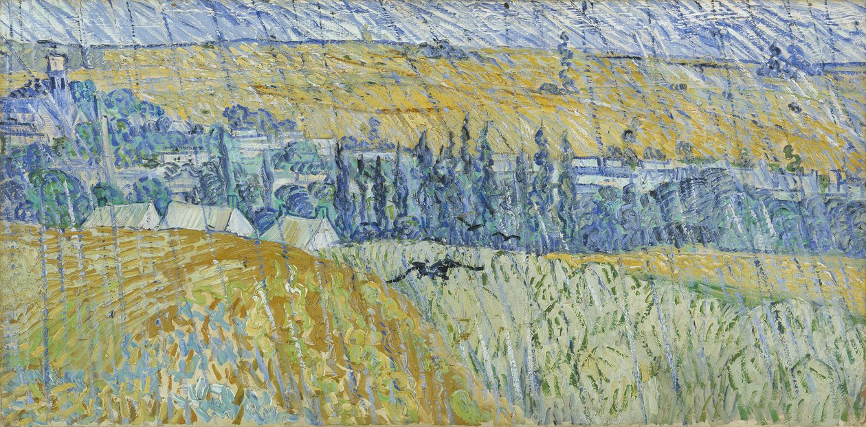 "Rain: Auvers", 1890 tekijältä Vincent van Gogh
