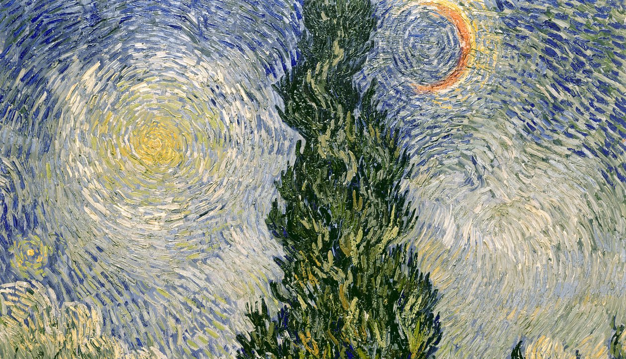 Tie sypressien kanssa tekijältä Vincent van Gogh