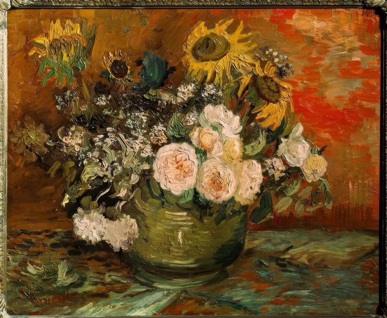 Rosen ja Sonnenblumen tekijältä Vincent van Gogh