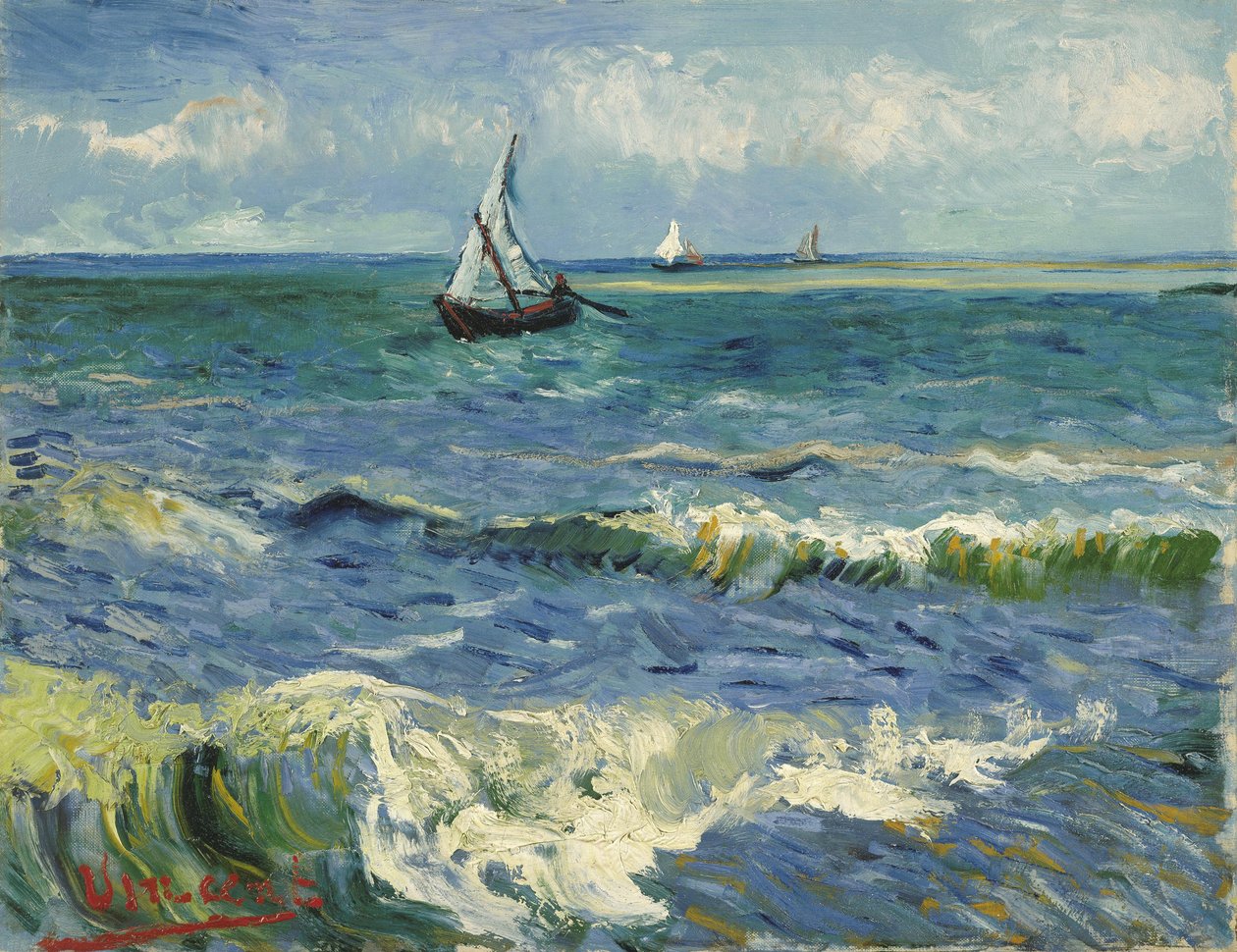 Merimaisema Les Saintes-Maries-de-la-Merin lähellä tekijältä Vincent van Gogh