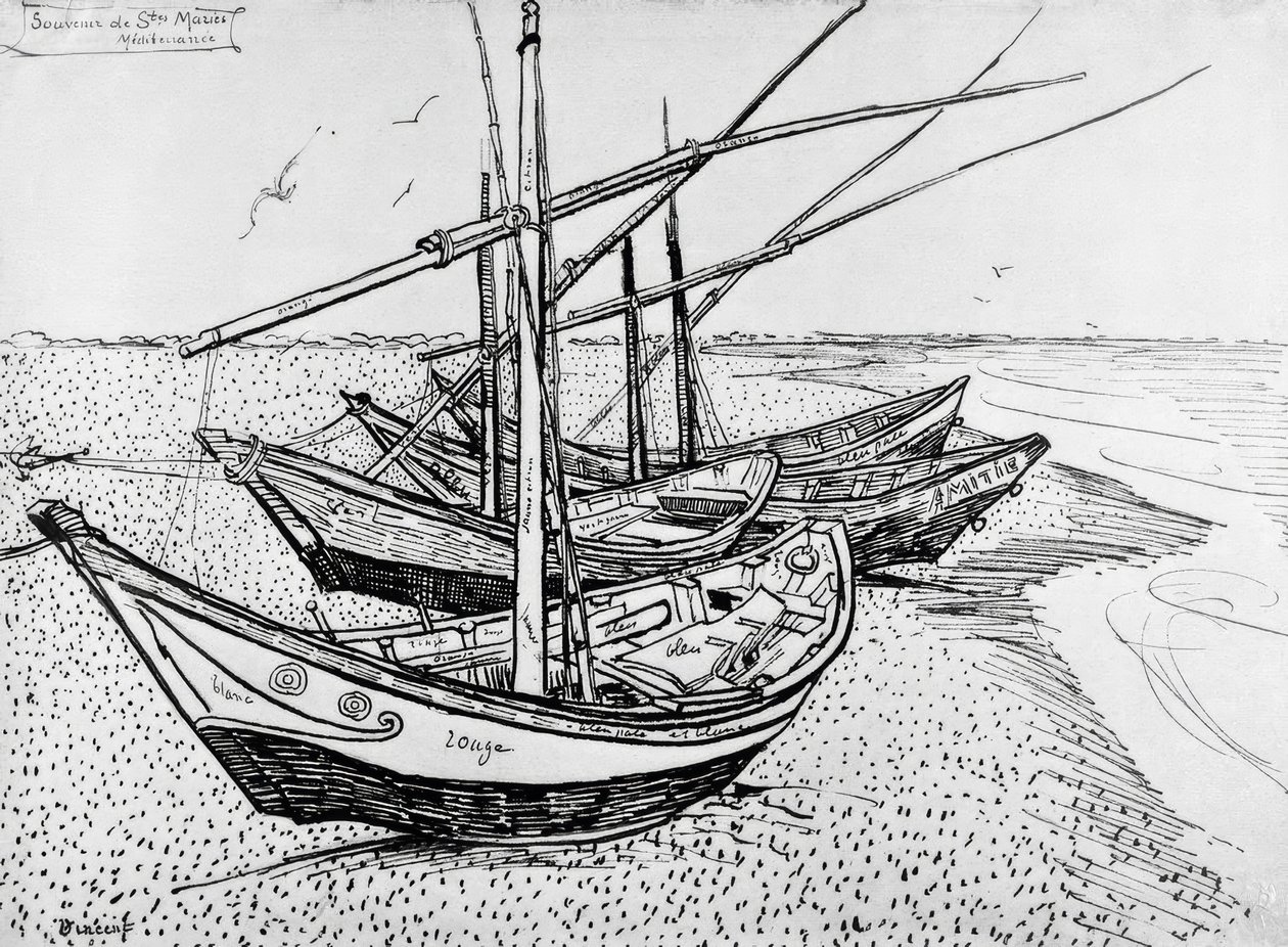 Purjeveneet Saintes-Mariesissa tekijältä Vincent van Gogh