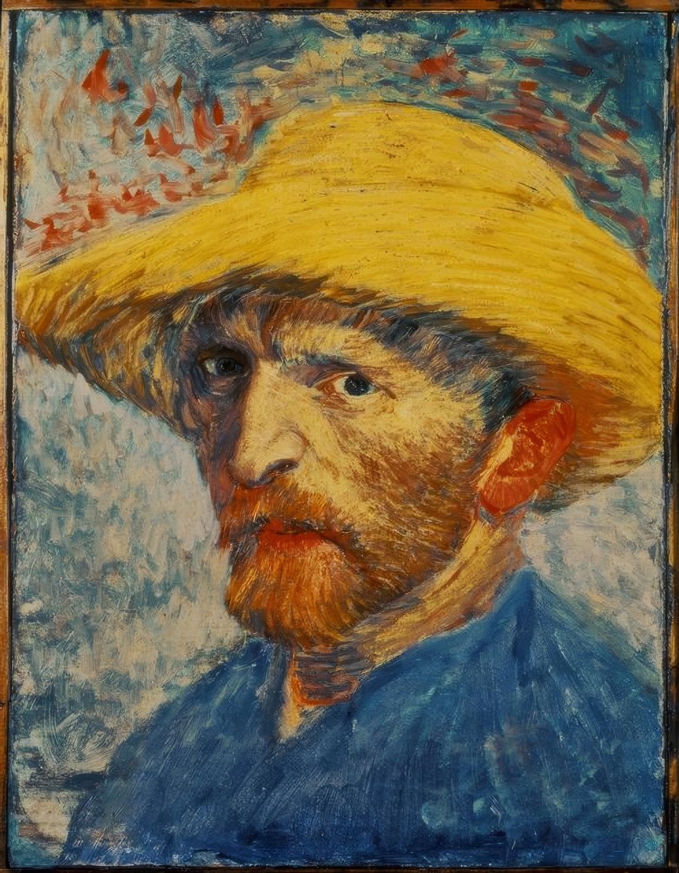 Selbstbildnis mit gelbem Strohhut tekijältä Vincent van Gogh