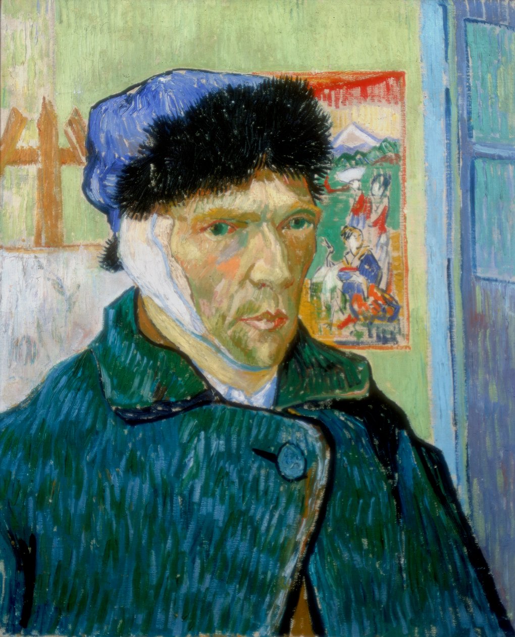 Omakuva sidottu korva, 1889 tekijältä Vincent van Gogh