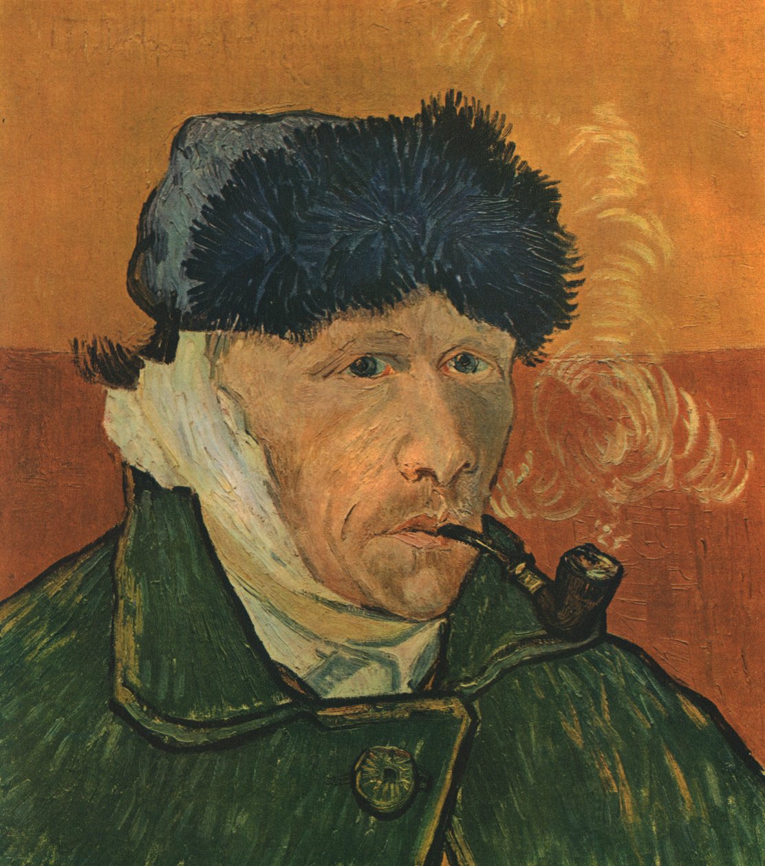 Omakuva sidottu korva ja putki, helmikuu 1889, 1947. tekijältä Vincent van Gogh