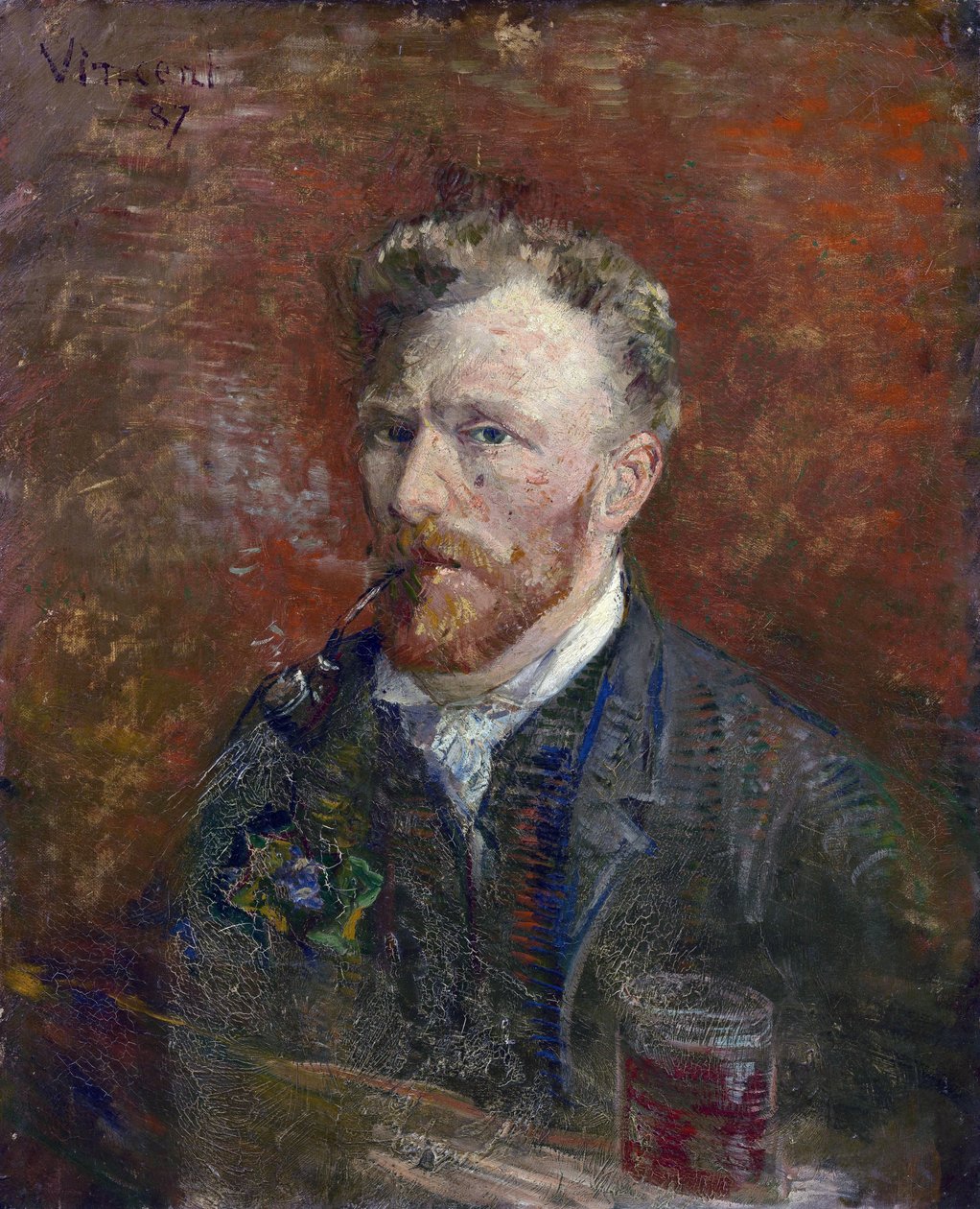 Omakuva lasilla par Gogh, Vincent, pakettiauto (1853-1890). Öljy kankaalle, koko: 61x50,2 tekijältä Vincent van Gogh