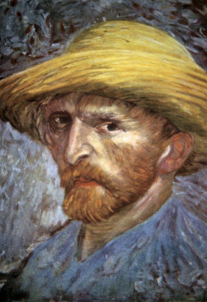 Omakuva olkihatulla, 1887 tekijältä Vincent van Gogh
