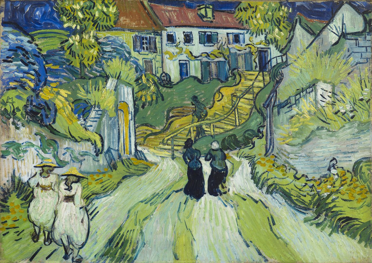 Auversin portaikko, heinäkuu 1890 (öljy kankaalle) tekijältä Vincent van Gogh